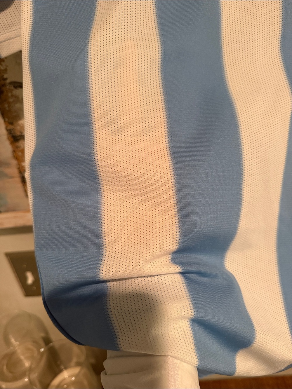 adidas Argentina Home Soccer Athletic Wear- Light Blue & White - Picture 7 of 10